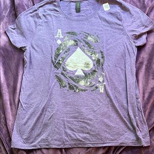 Purple Ace of Spades Graphic Tee (Women’s L)
